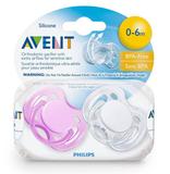 Chupeta Philips Avent 0-6 Meses Freeflow Rosa E Branco