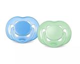 Chupeta Philips Avent 6-18 Meses Freeflow Azul E Verde