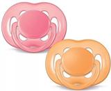 Chupeta Philips Avent 6-18 Meses Freeflow Laranja E Rosa