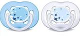 Chupeta Philips Avent 6-18 Meses Freeflow Noturna Azul