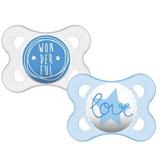 Chupeta Sayings 0 à 6 meses azul 2 unidades MAM