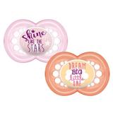 Chupeta sayings girls 6+ meses 2944 c/ 2 unidades - Mam
