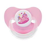 Chupeta Sonho Silicone Ortodôntica 6 meses Tam2 Rosa Lillo