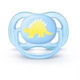 Chupeta Ultra Air 0-6m Azul Dinossauro Avent Scf544/10