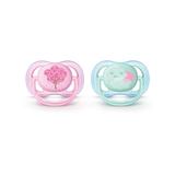 Chupeta Ultra Air 0 a 6 Meses Esterilizável Decorada Menina - Philips Avent