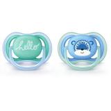 Chupeta Ultra Air 6 a 18 Meses Esterilizável Decorada Menino - Philips Avent