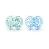 Chupeta Ultra Air Decorada Dupla Azul/verde 0-6 Philips Avent