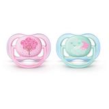 Chupeta Ultra Air Dupla Decorada 0-6 Meses Menina - Philips Avent - Philips-avent