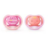 Chupeta Ultra Air Dupla Decorada Menina 6 a 18m Avent