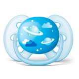 Chupeta ultra soft decorada azul Philips Avent 6 a 18 meses