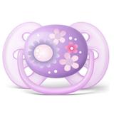 Chupeta ultra soft decorada lilás Philips Avent 6 a 18 meses
