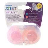 Chupeta Ultra Soft Lisa 0-6M Menina 02 Unidades - Avent
