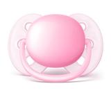 Chupeta ultra soft rosa lisa unitaria 0-6m avent scf413/10