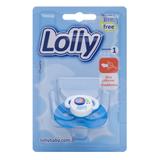 Chupeta Zoo Bona com bico de silicone O-T1 (tamanho 01) indicada às crianças de 0 a 6 meses na cor azul - Lolly (lolni)