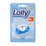 Chupeta Zoo Bona com bico de silicone O-T2 (tamanho 02) indicada às crianças acima de 6 meses na cor azul - Lolly (lolni)