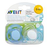 Chupetas free flow ortodonticas avent azul/branca 0-6m - Philips avent