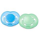 Chupetas free flow ortodonticas philips avent azul/verde 6-18m