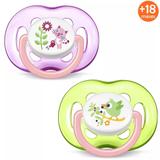 Chupetas FreeFlow 18m+ Gata e Passarinho Avent Scf186/25 - Philips avent