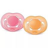 Chupetas FreeFlow 6-18m Rosa e Laranja Avent Scf178/24 - Avent philips