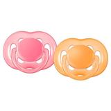 Chupetas freflow ortodonticas avent rosa/laranja 6-18m - Philips avent
