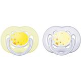 Chupetas Noturnas Freeflow Dupla 6-18m Amarela - Philips Avent