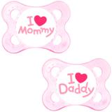 Chupetas Ortodôntica Mom e Dad Girls (0 a 6m) 2932 - MAM