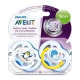 Chupetas Philips Avent Freeflow Dupla+ 18 Meses Azul