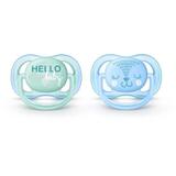 Chupetas Philips Avent Ultra Air Dupla 0 A 6 Meses Azul