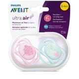 Chupetas Philips Avent Ultra Air Dupla 0 A 6 Meses Azul
