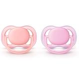 Chupetas Ultra Air 0-6m Lisa Laranja e Rosa Avent Scf245/20 - Philips avent