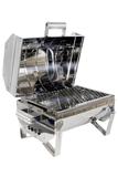 Churrasqueira A Bafo Inox Portátil Pequena - Suporte gpf