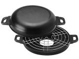Churrasqueira de Fogão Antiaderente 30cm - Alumínio Fortaleza Black 510000