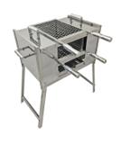 Churrasqueira Ecológica Sem Fumaça Para Apartamento Aço Inox 430 Tamanho P 55x40x80 Mec G