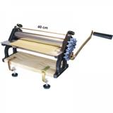 Cilindro para Massas Manual 40cm Aço e Alumínio Maxi Doro Malta Cromado/Preto