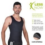 Cinta Emagrecedora MASCULINA Queima Gordura Less Now T-shirt Preta