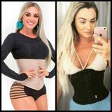 Cinta Faixa Modeladora Emborrachada Redutora Com Barbatanas Dupla Regulagem - Bcs