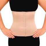 Cinta Modeladora Abdominal Feminina Corset com Barbatanas Frente e Costas e Fecho Frontal em Colchetes Flambé