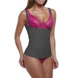Cinta modeladora emborrachada feminina body corselet Esbelt
