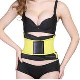 Cinta Modeladora Hot Belt Reducao De Medidas - Preta com Amarelo