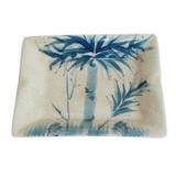 Cinzeiro de ceramica com arte de bambu - Btc decor