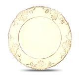 Cj. 6 Sousplat De Plastico Marfim 33Cm Diam Flowers - F9-30373 - Bon gourmet