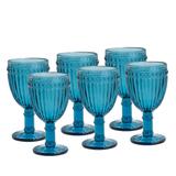Cj 6 Taças p/água/suco Vidro Empire Azul 320ml Lyor
