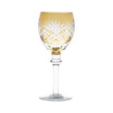 Cj. 6 Taças P/ Vinho Branco 280Ml De Vidro Sodo-Calcico Lapidado Palm Ambar - F9-25752 - Rojemac