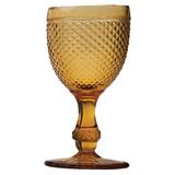 Cj 6Pc Taça P/Agua De Vidro Sodo-Cálcico Bico De Jaca Ambar 255Ml - F9-25871 - Rojemac