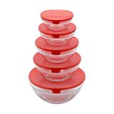Cj. De 5 Bowls De Vidro Sodo-Cálcico Sortidos - F9-25622 - Bon gourmet