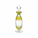 CJ. de Garrafas Pequena de Cristal Amarela - 6 pçss - Decorafast