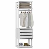 Closet Componível 3 Gavetas Cabideiro 70cm 1004 Clothes BE Móveis - Be mobiliário
