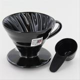 Coador de Café em Cerâmica Preto Hario Kasuya V60-02