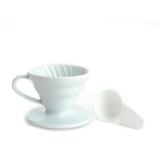 Coador Hario V60 Cerâmica Branco Tamanho 01