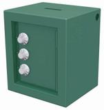 Cofre Mini Metal Porta Moedas Com 3 Segredo Verde - Mirante brasil